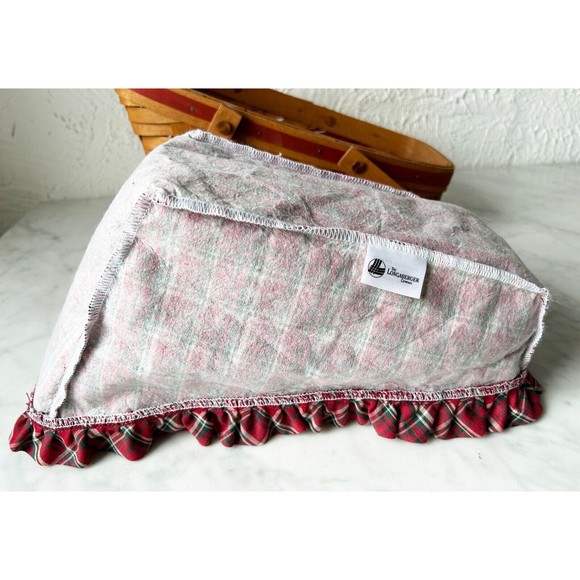 Longaberger Basket Christmas 1991 Yuletide Traditions Basket Plaid Fabric Liner - Picture 13 of 14